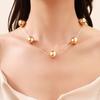 Accessories, Round Punk Collar Collarbone Chain, Geometric Bead Necklace