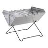 Barbecue Stove Grill Bonfire Stand V-Shape Smart Grill Type2 Stainless Steel 2 Pieces Each UG-88 Silver Assembled Size: (Approx.) Width 2