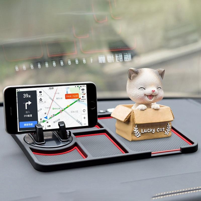 Multi-Functional Car Anti-Slip Mat Auto Phone Holder GPS Navigation Storage Cushion Car Interior Accessories Car Dashboard