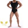 Men's Nylon Mesh Spliced Swim & Fitness Jumpsuit