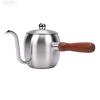 Pour Over Coffee Kettle 500ml 304 Stainless Steel Gooseneck Spout Coffee Drip Teapot with Wood Handle for   Camping