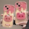 Suitable for Xiaomi 14pro Mobile Phone Case 13/11 Bear Bracket Pendant Note12 Transparent Silicone Redmi K60/50