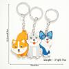 Cute Cartoon Animal Family Trio Wooden Puzzle Keychain Pendant