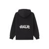 Li-Ning Wade Series Letter Pattern Fleece-Lined Loose Pullover Hoodie Unisex Tops Black AWDS115-1