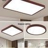 Walnut LED Ceiling Light - Chinese Style for Living Room, Bedroom, or Balcony