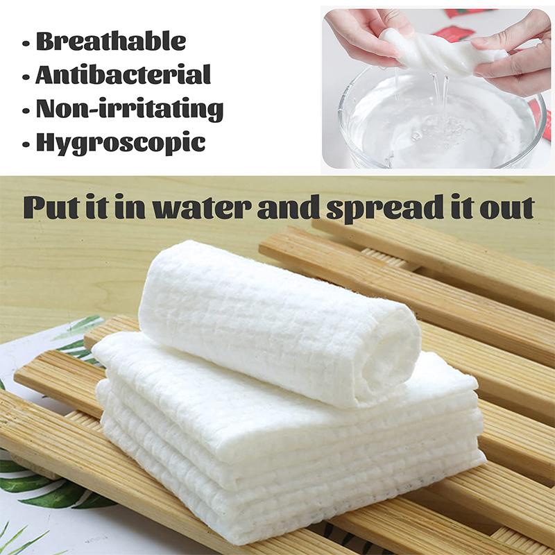 Compressed Towel 100 Pcs Mini Disposable Portable Face Towel Cotton Tissue Facial Cleansing Towel Travel Sports Outdoor