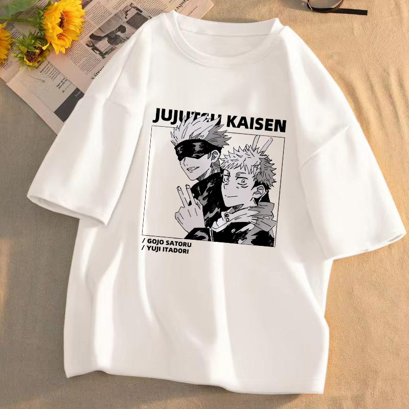Japanese Manga Gojo Satoru T Shirt Women Tops Jujutsu Kaisen Anime T-shirt Unisex Harajuku Kawaii Short Sleeve Tee Summer Top