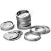 12 Pcs Wide Mouth 86/70MM Mason Jar Canning Lids Reusable Leak Proof Split-Type Lids With Silicone Seals Rings