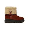 Boots Made of Faux Suede with a Fold-over FW0FW08158 Brown