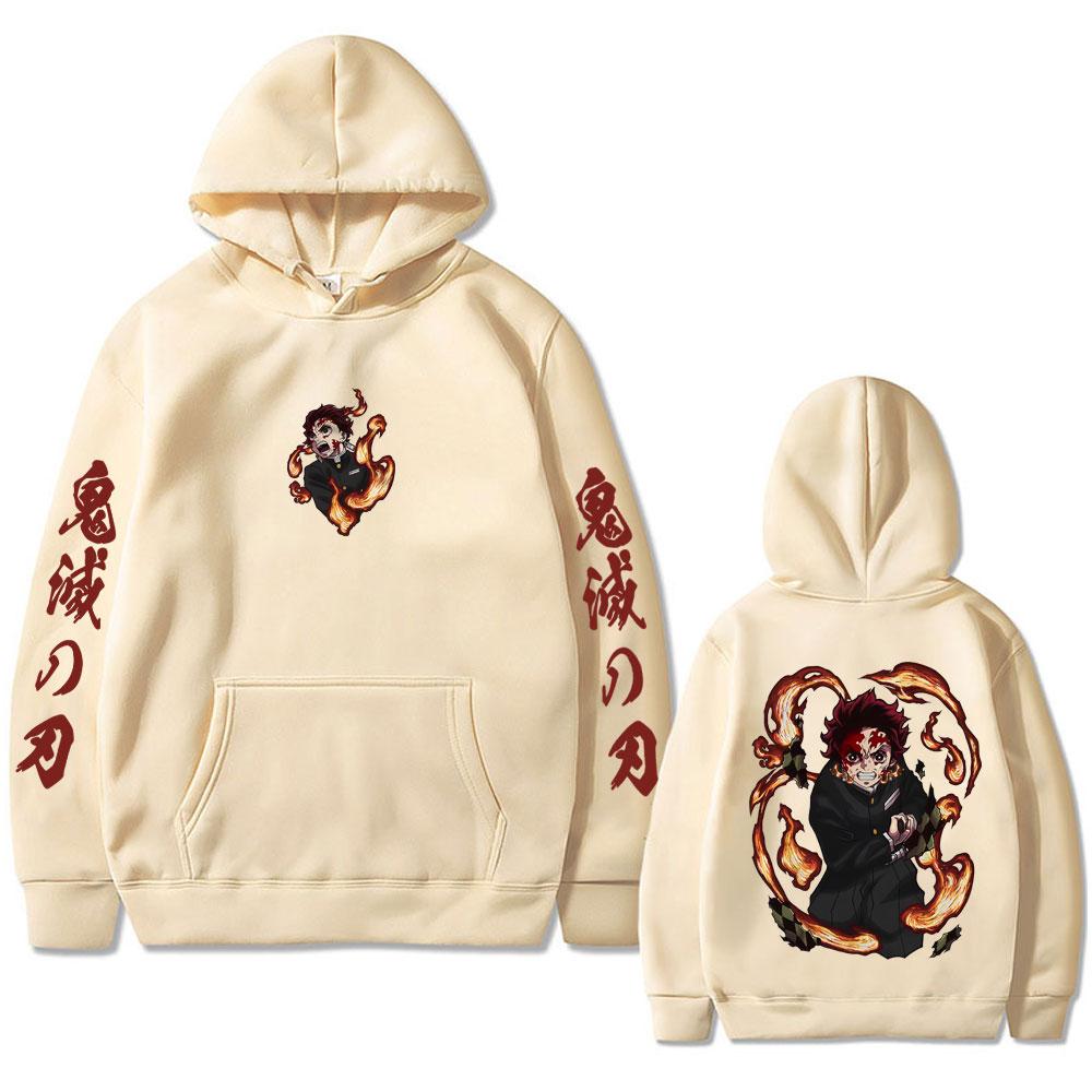 Anime Demon Slayer Kamado Tanjirou Graphic Hoodie Men Women Clothing Fashion Sweatshirt Male Vintage Oversized Hoodies