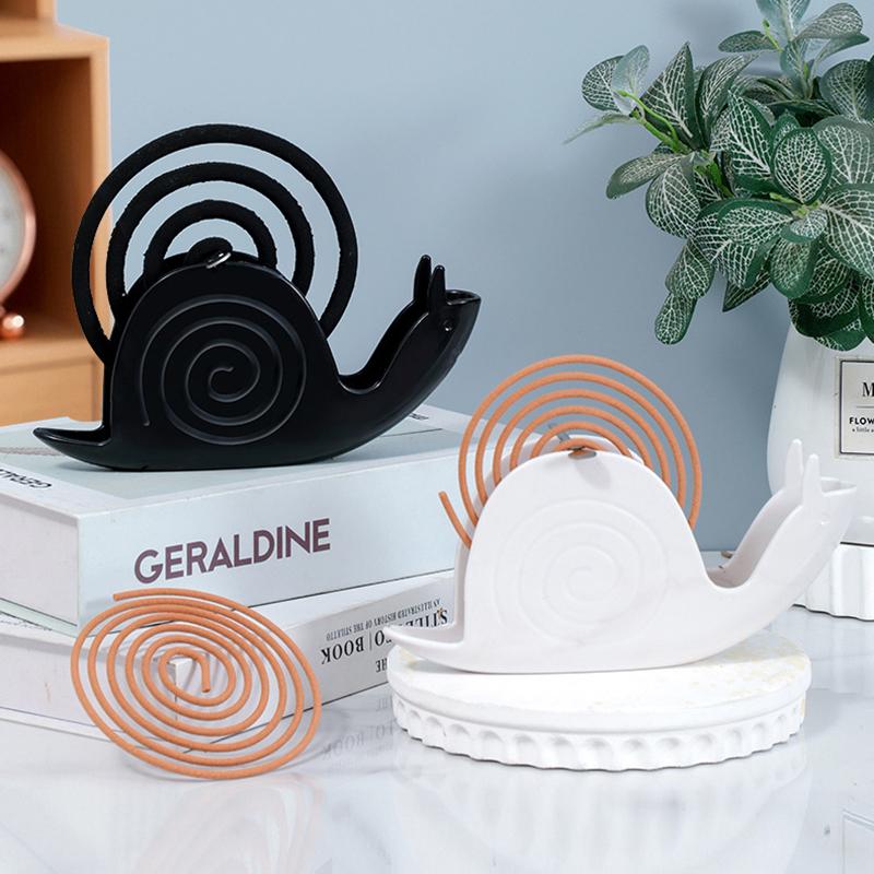Creative Snail Shape Mosquito Coil Incense Holder Shelf Retro Unique Stand Cute Ornament For Home Bedroom Decoration