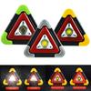Triangle Warning Sign Triangle Car LED Work Light Road Safety Emergency Breakdown Alarm Lamp Portable Flashing Light On Hand