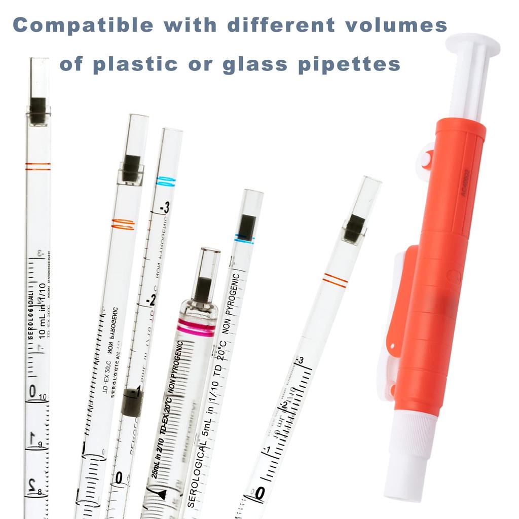 ONiLAB Pipette Pumps,Scientific Pipette Pump 2ml, Blue, for Disposable Plastic and Glass Pipettes