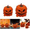Scary Halloween Melting Pumpkin Candy Bowl with Lid Reusable Sancks Holder Melting Skull Serving Bowl Table Decoration