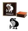 Printtoo Bird Design Square Diary Card Wooden Rubber Stamp Brown Print Block-2 X 2