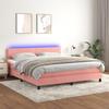 VidaXL Slat Bed Base with Mattress and LED, Upholstered Bed, Double Bed, Adult Bed for Interior Bedroom, 3134296