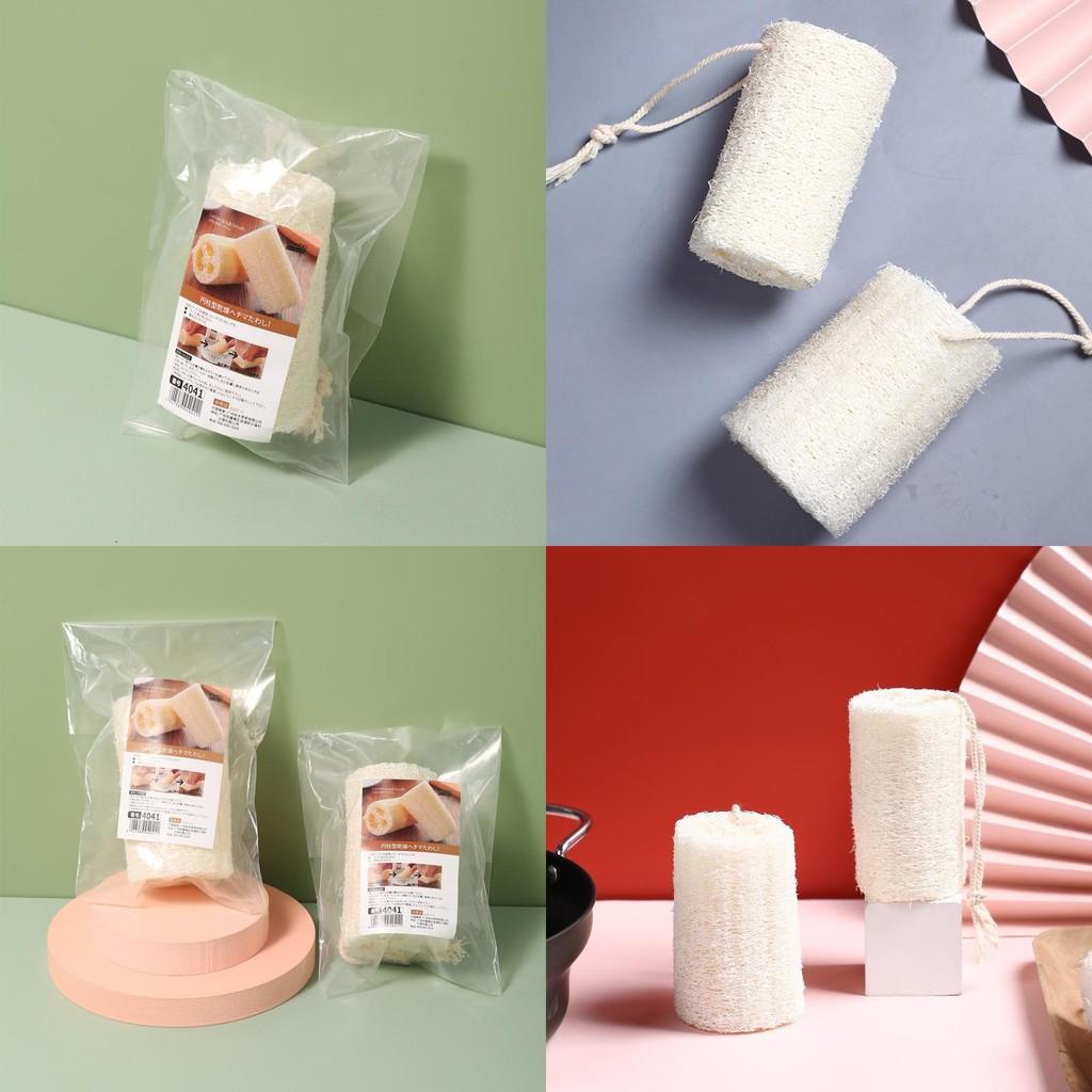 Cleaning Natural Loofah Sponge With Plastic Grip For Dishwashing Efficient