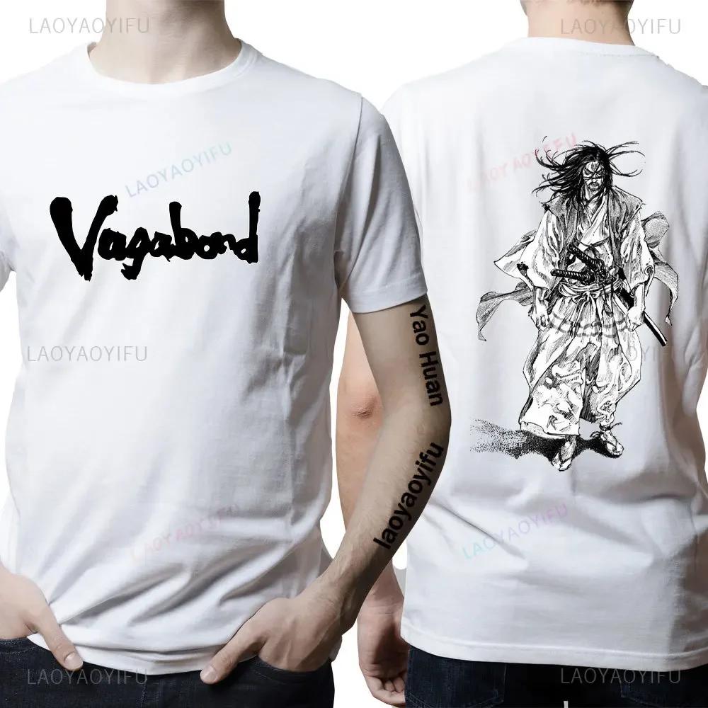 Anime Musashi Miyamoto Vagabond Manga T Shirts Accessories Men Women Round Collar Takezou Shinmen Tee Shirt Clothes