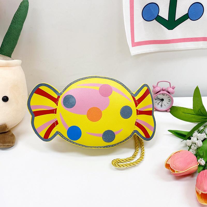 Candy Modern Colorful Pattern Bag For Young Girls Cute Lightweight Pu Purse