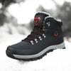 Mens Black Ankle Boots Winter Warm Plush Waterproof Snow Boots Men Outdoor Sneakers Boots Male Rubber Winter Men's Boots Plus Size