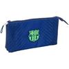Trousse Triple - SAFTA - F.C. Barcelona - Bleu Marine - Enfant - Confortable