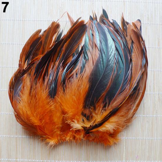 50Pcs 13-20cm Natural Cock Rooster Tail Feathers for DIY Clothes Decor
