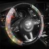 Diamond Swan Crown Steering Wheel Cover - Universal, All-Season, Cute Interior Decoration for Ladies' Cars