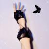 Pu Leather Fingerless Glove For Goth Punk Rock Lolita Harajuku Stage Party