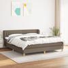 3126985 vidaXL Divan Bed with Mattress Taupe 180x200 Cm Fabric