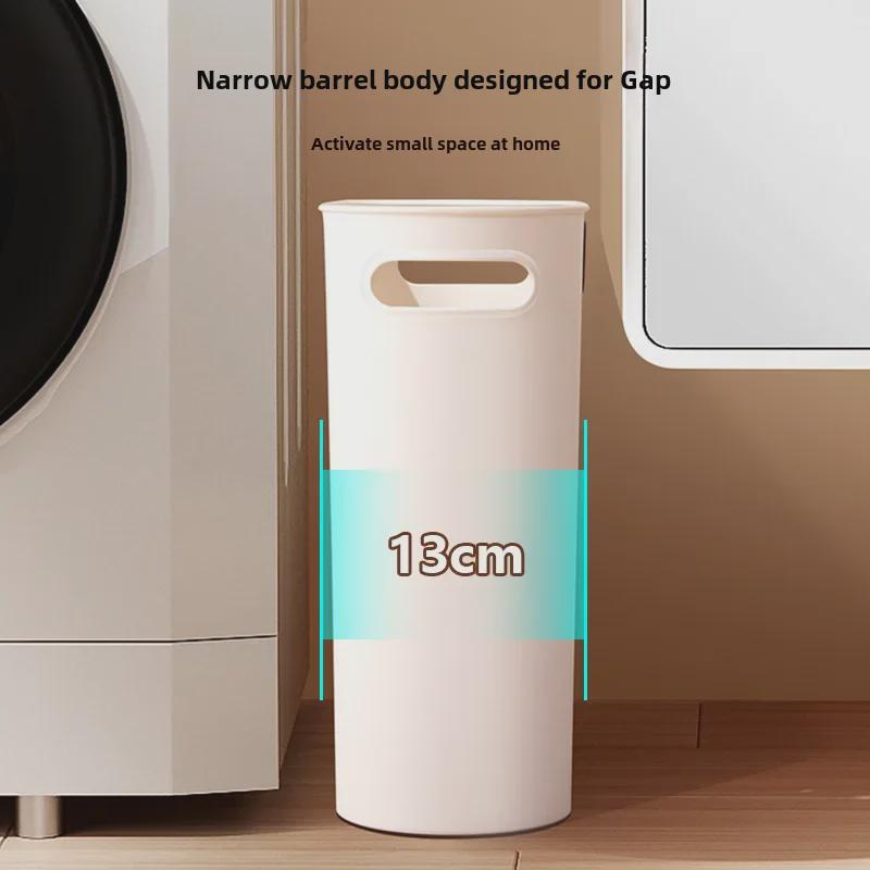Narrow, Large, Open-Top Waste Basket for Household Use - Suitable for Living Room, Kitchen, and Bathroom
