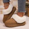 Fashion High Quality Women Snow Boots  Fluffy Plush Slippers Thickened Fluff Boots Women Winter Indoor Comfortable Home Shoes for Women