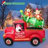 Christmas Inflatable Decoration with Tree and Elfs Built Light Party Supplies Xmas