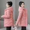 Women Winter Coat Jacket Warm Down Cotton Parkas Ladies Mid-Length Hooded Cotton Padded Coats Female Jackets Overcoat