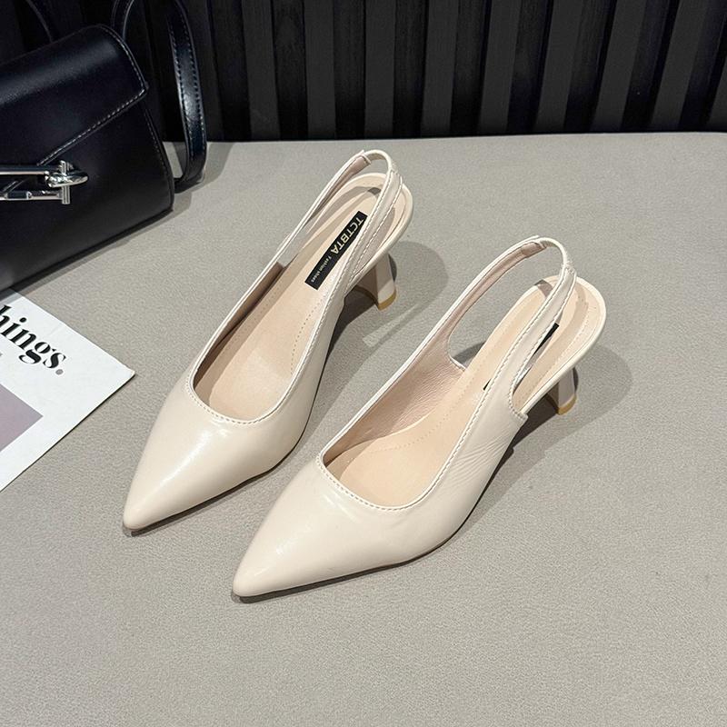 2024 New Fashion Solid Color Pointed Toe Women's Single Shoes High Heels Temperament Versatile Professional Women's Shoes