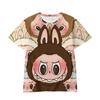 Labubu Print Children's Short Sleeved Summer T-shirts for Small Boys and Girls Kids T Shirts