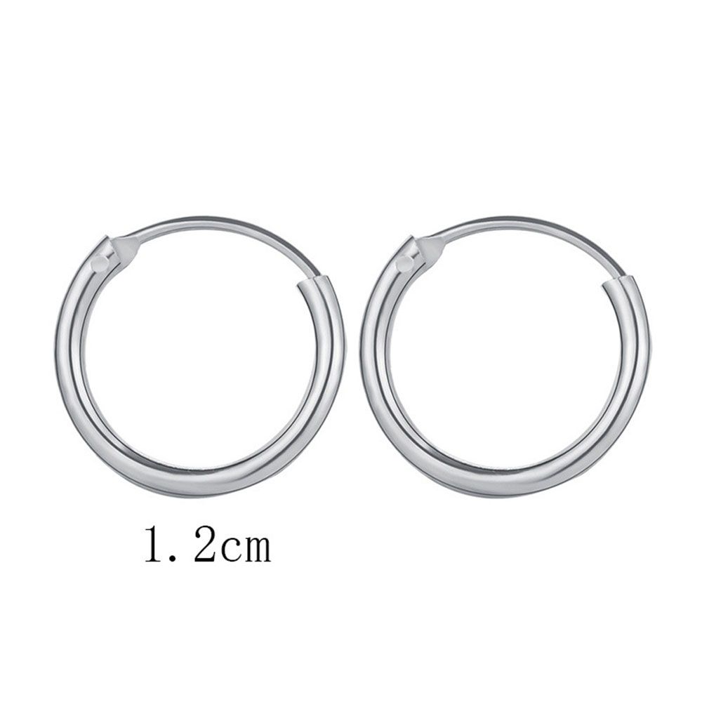 Men Ears Rings Silver Color Goth Stud Earrings Small Circle Cartilage Piercing Loop Hoop Earrings