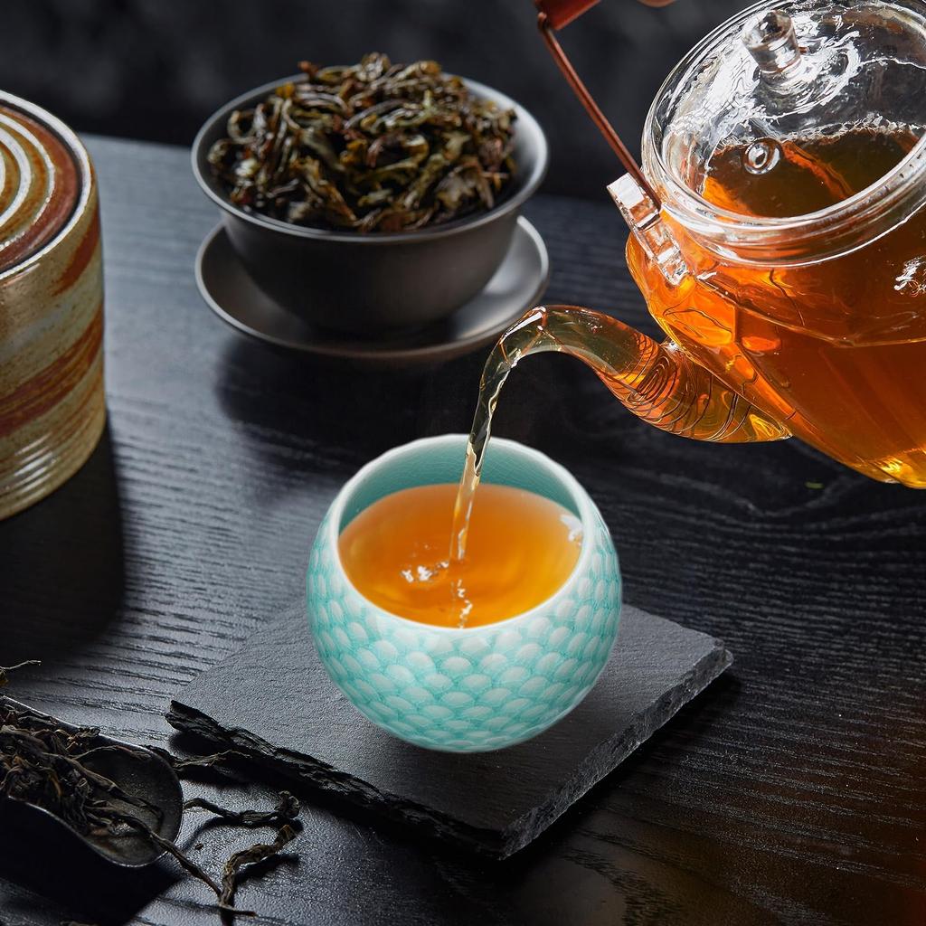 Uxcell Handmade Tea Bowl, 150ml5oz, Chinese-Japanese Ceramic Tea Bowl, Gongfu Tea Set, Dark Purple, Home Gift