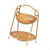 Woven Fruit Basket Breakfast Bread Baking Tray Holder Bowl Serving Organizer for