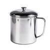 Portable Water Cup 350ml 304 Stainless Steel Rust Proof Tea Mug with Lid and Handle for Milk Juice Drink