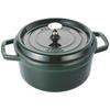 Staub Cocotte Round Basil Green Двусторонний эмалированный горшок IH Совместимый японский La Cocotte Round "Pico 22 см" [Авторизованный продукт] 40509-354