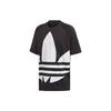 Adidas Originals Big Trefoil Boxy Tee Oversized Print Men Tops Black FM9904