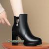 Fashion Autumn Winter Women’s Platform Shoes Warm Waterproof Short Leather Wedding Boots Luxury Black Super Office High Heel Ankle Boots