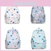 Cartoon Bear Cute Rocket Star Cloud Crown Print Student Backpack School For