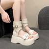 Fashion Women's Sandals Thick-soled High-top Sandals Women's Platforms Sandals Soft-soled Open-toed Roman Cool Boots Sandalias De Mujer