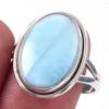 Natural Republic Larimar Gemstone Handmade 925 Sterling Silver Ring Size 10 e9C01