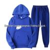 Unisex Solid Color Hooded Sweatshirt Set - Casual Spring/Autumn Two-Piece Tracksuit 2025