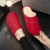 Fashion Ladies New Cotton Slippers Home Waterproof Non-slip Warm Winter Slippers Baotou Bedroom Leather Slippers