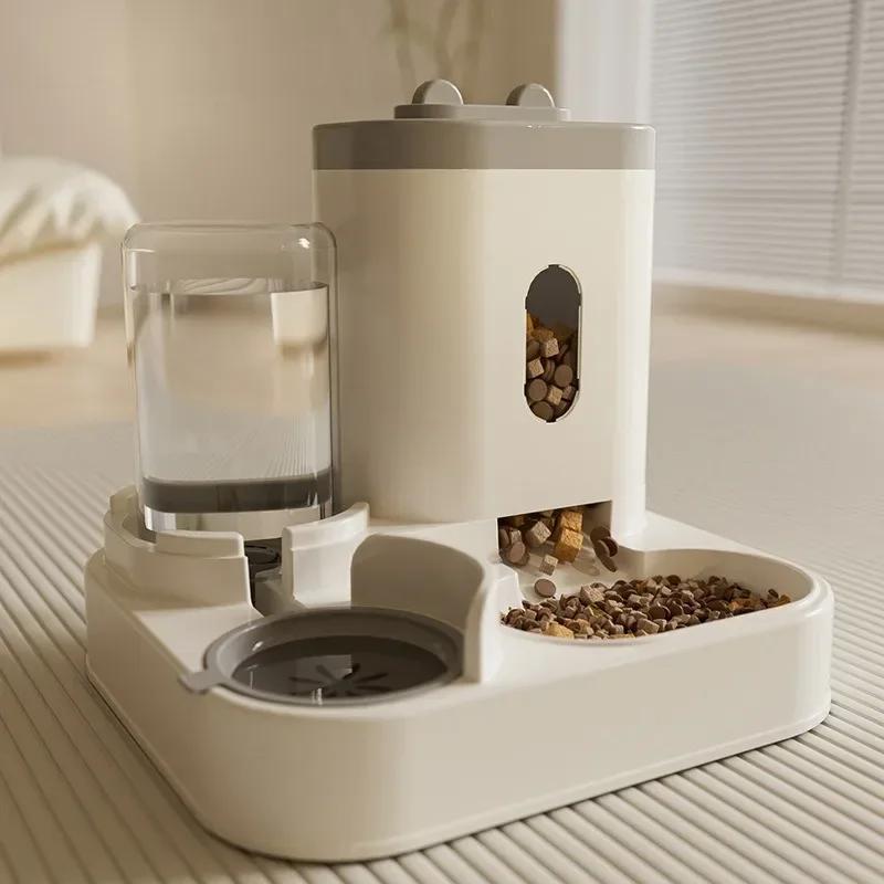 2 In1 Automatic Cat Feeding and Water Dispenser Automatic Feeder Troughs for Cats Dogs Feeding&Watering Supplies Pet Accessories