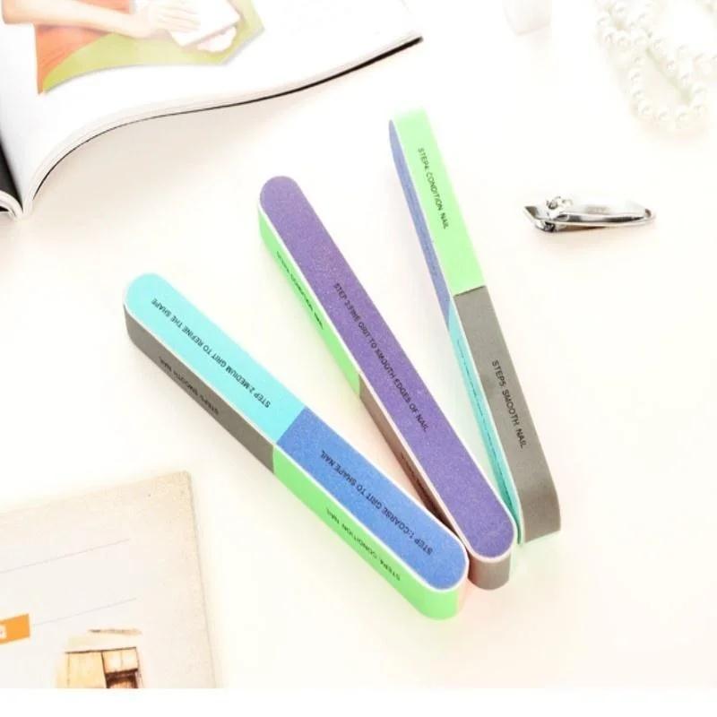 3 PCS New Creative Multifunctional Printed Nail File with Double-sided Polishing Sand Bar for Nail Enhancement Tool Accessories