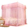 Luxury Princess Three Side Openings Post Bed Curtain Canopy Netting Mosquito Net Bedding (L)